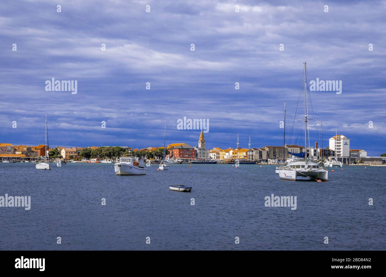 View of Umag at Adria, Croatia, Istria Stock Photo