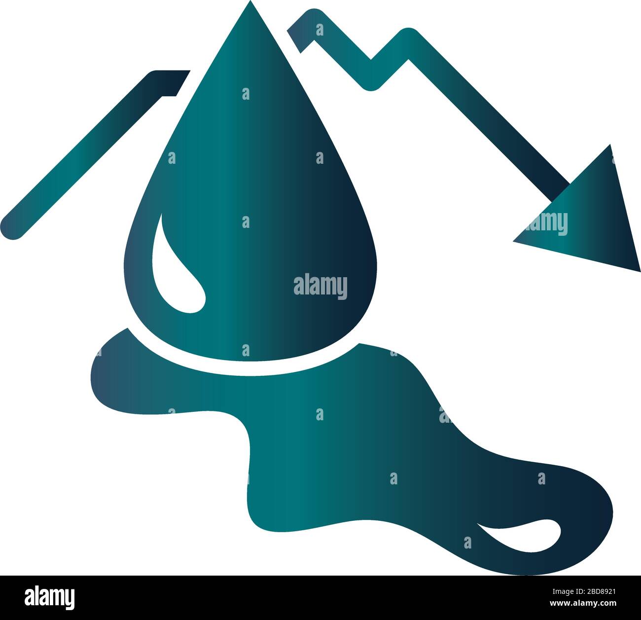 down arrow spilled petroleum trade crisis economy, oil price crash