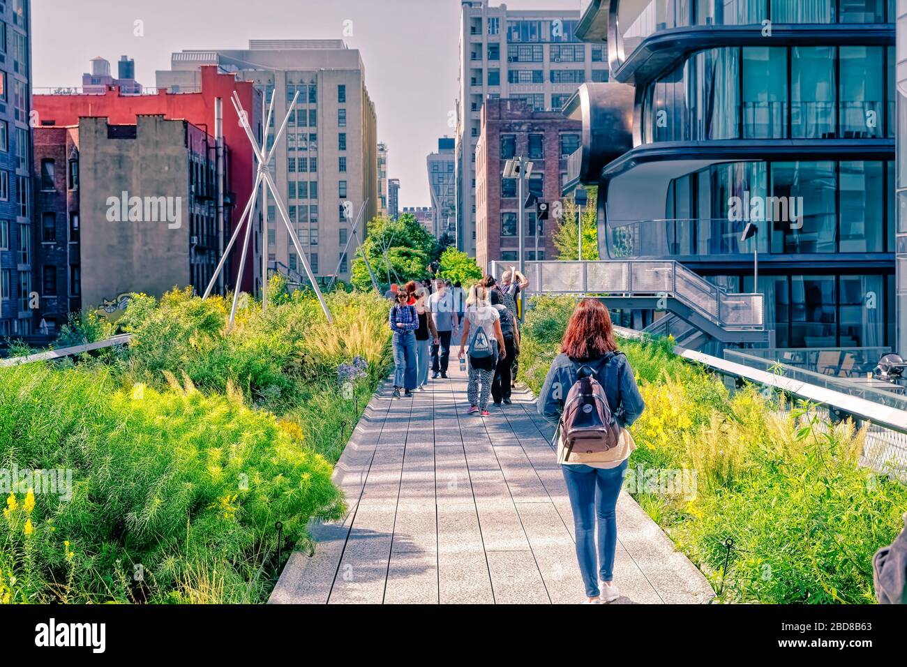 The High Line a elevated linear park in New York Stock Photo Alamy