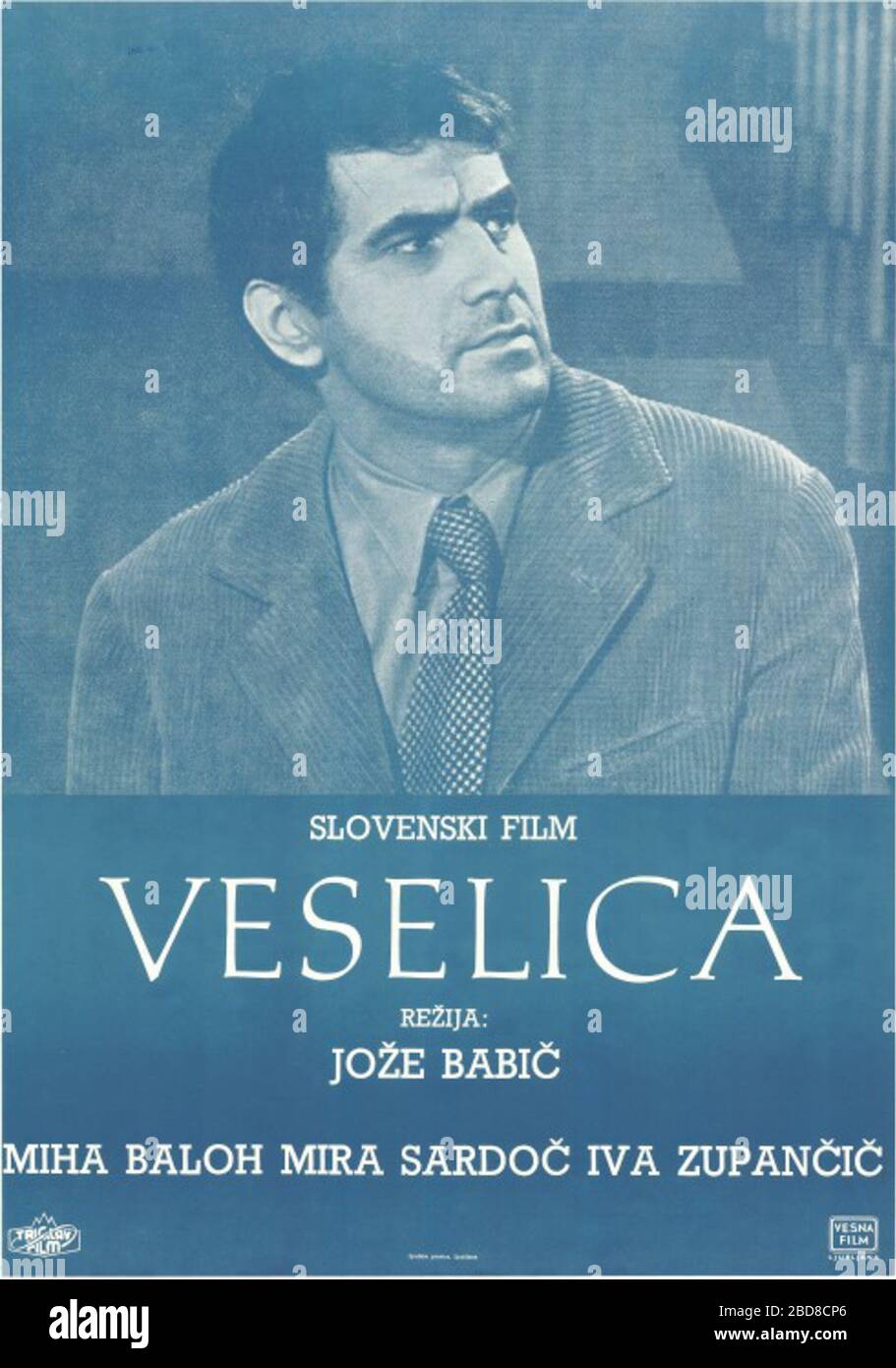 'Slovenščina: Plakat za film Veselica.; 1959; This image is available from the Digital Library of Slovenia under the reference number 6ECZ02I4  This tag does not indicate the copyright status of the attached work. A normal copyright tag is still required. See Commons:Licensing for more information. Deutsch | English | español | italiano | македонски | polski | português | slovenščina | +/−; Unknown author; ' Stock Photo