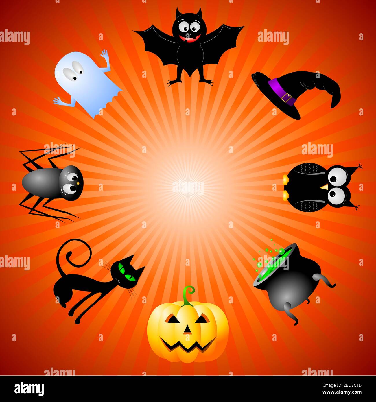 Halloween card - template Stock Photo - Alamy