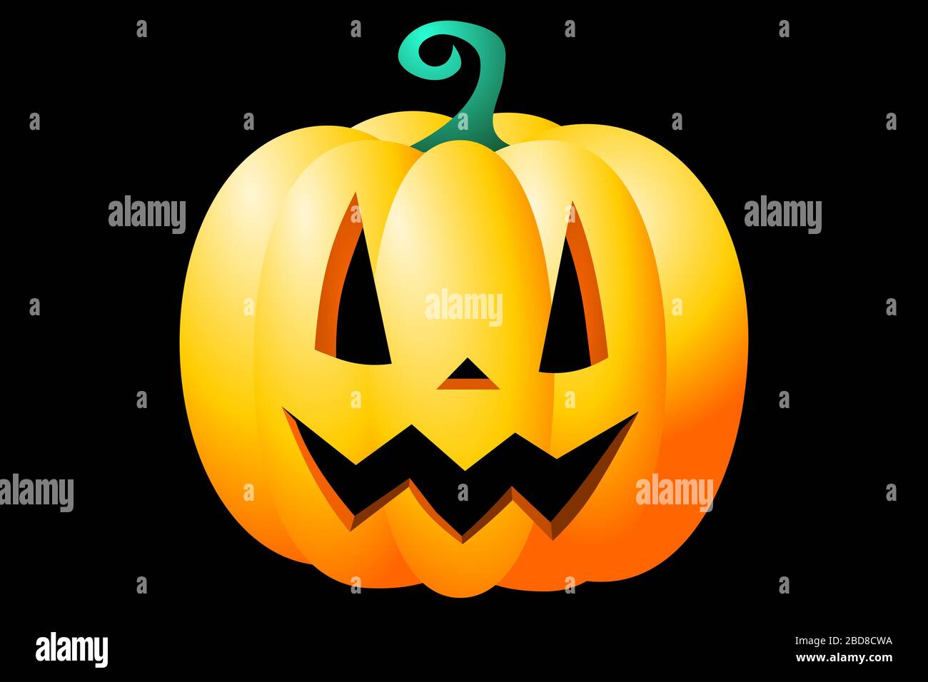 Halloween Illustration Jack O Lantern Stock Photo Alamy