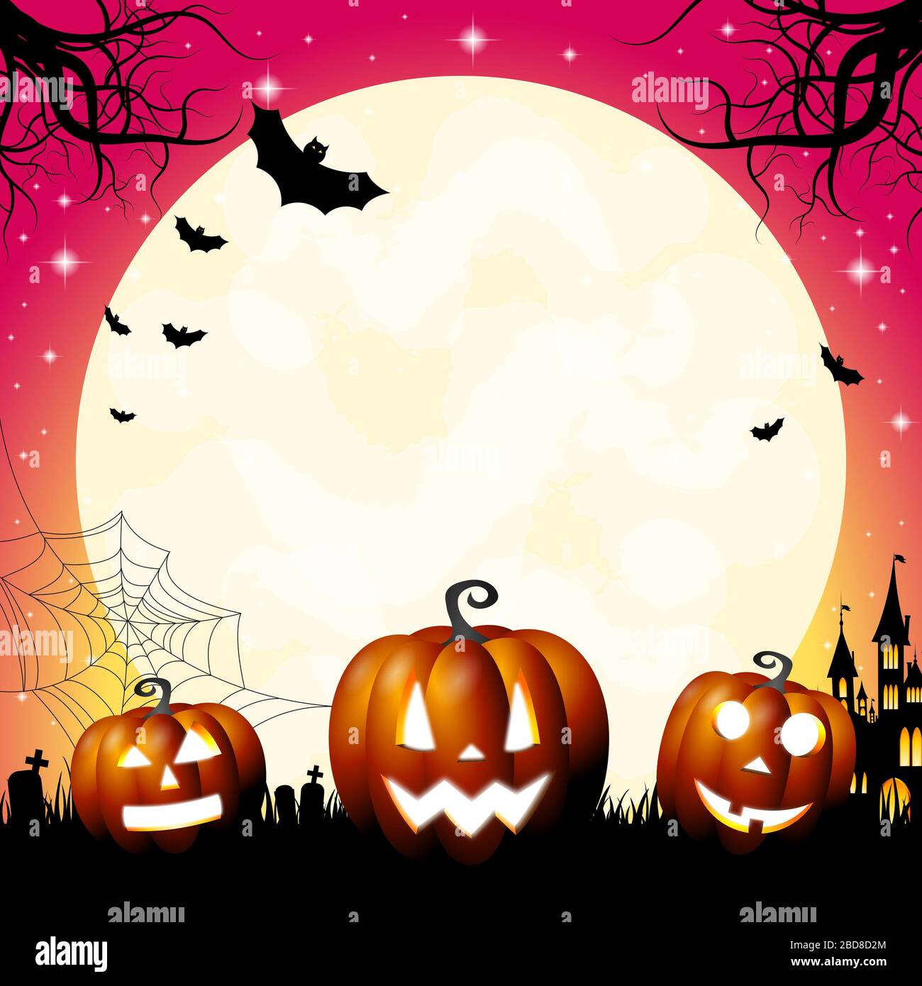 Halloween card template Stock Photo - Alamy