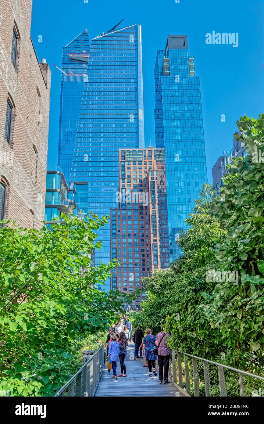 Starting point of The High Line a elevated linear park in New York