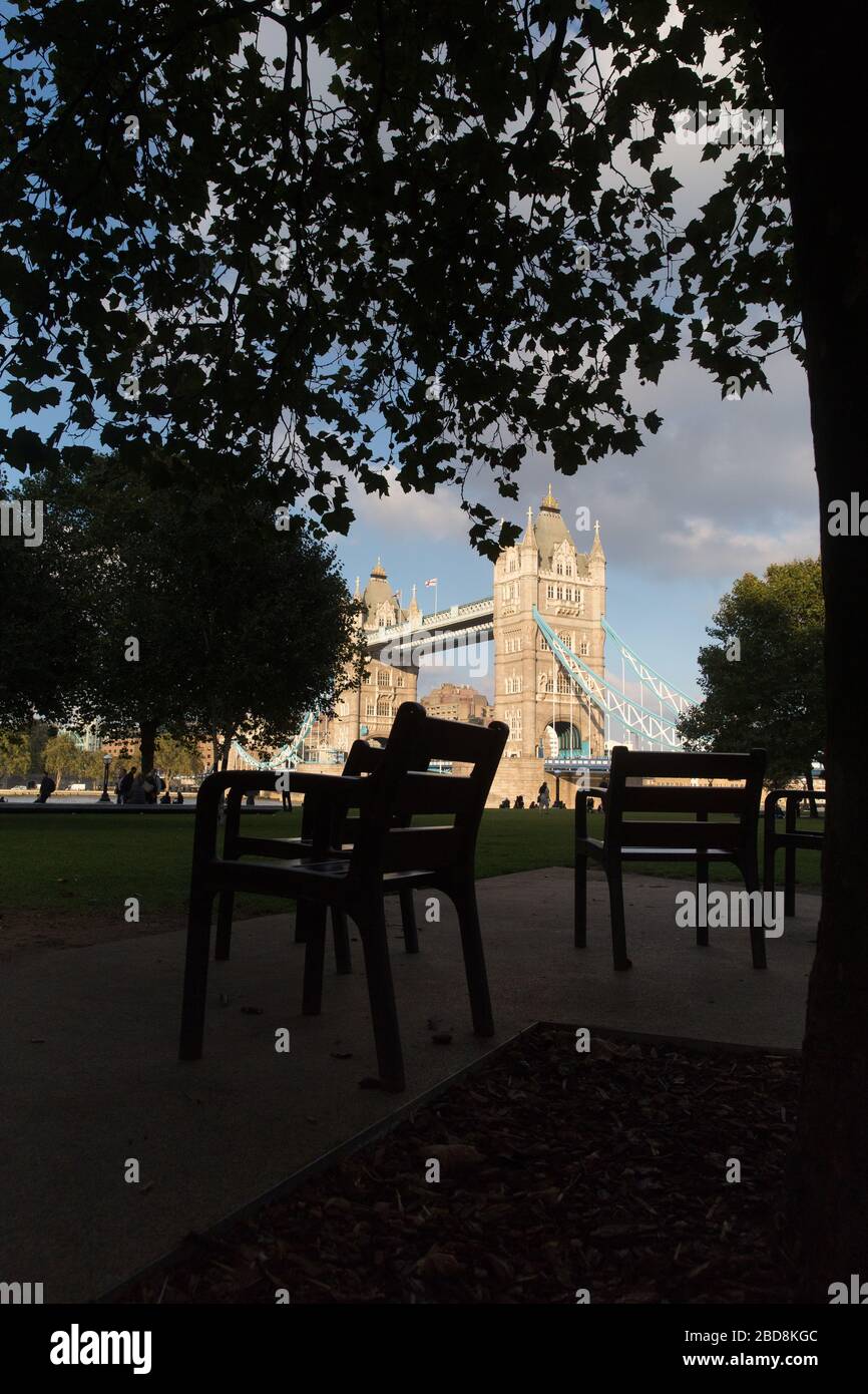 Potters Field Park looking towards Tower Bridge Stock Photo Alamy