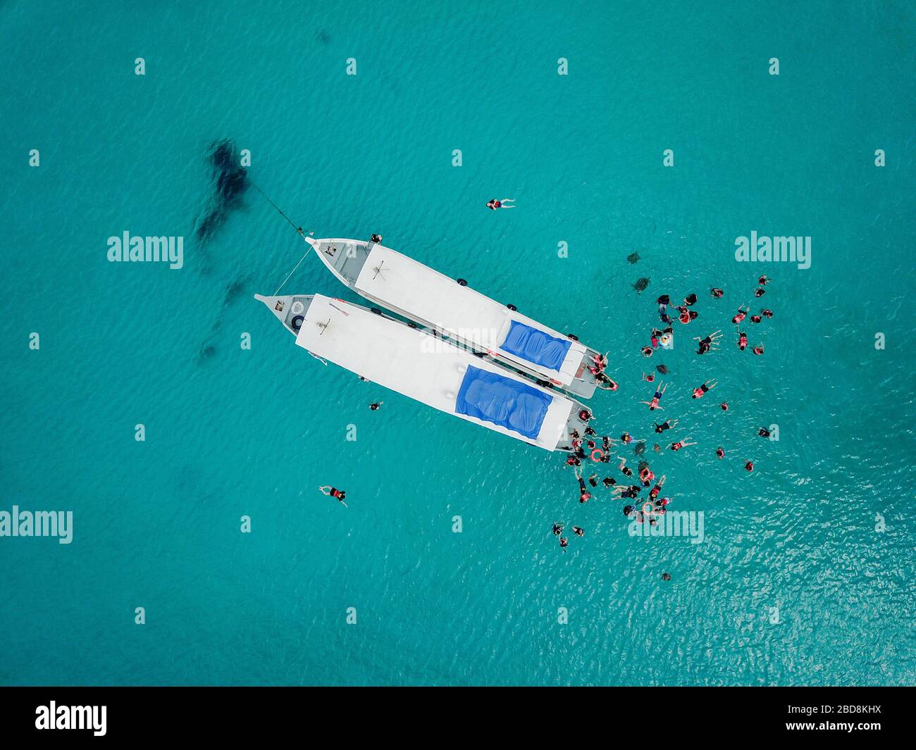 Redang island snorkelling operators from the sky Stock Photo