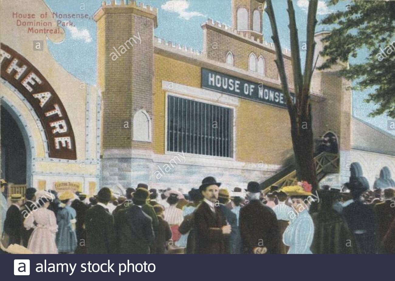 English Print Photomechanical House Of Nonsense Dominion Park Montreal Qc About 1910 Coloured Ink On Paper