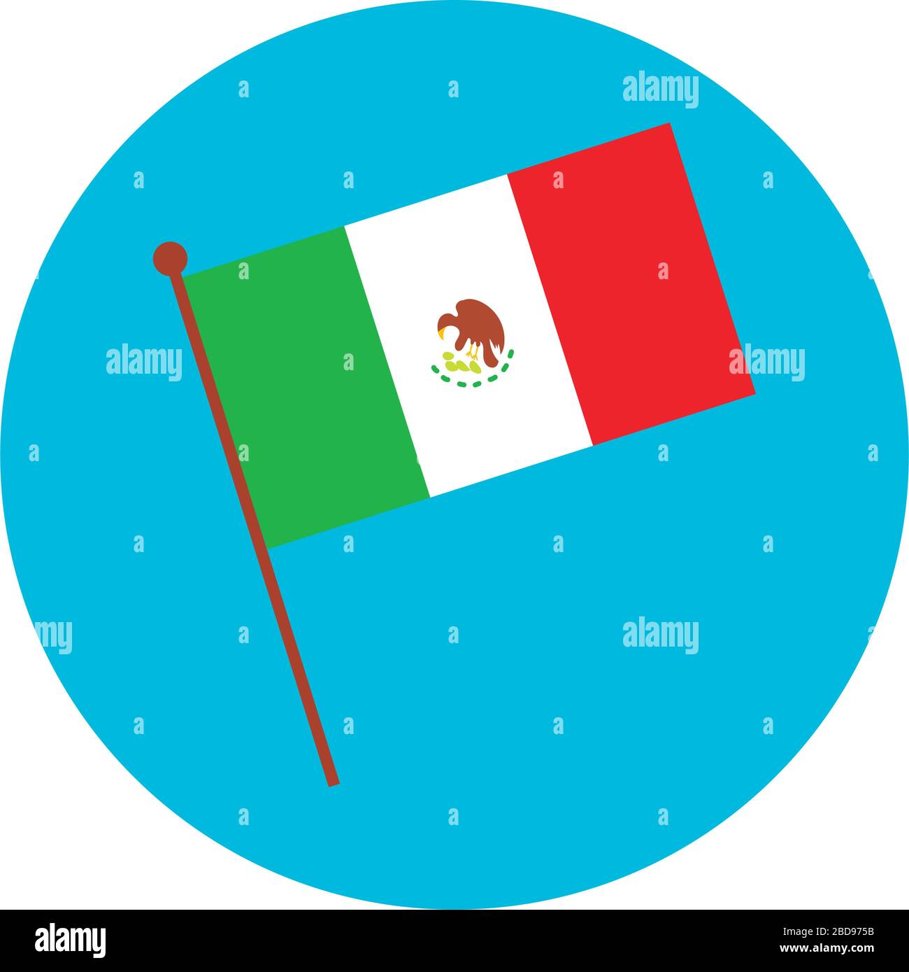 mexican flag block and flat style icon Stock Vector Image & Art - Alamy