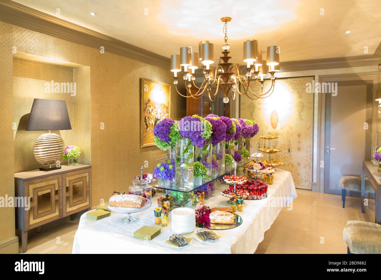 Party room in a hotel Stock Photo