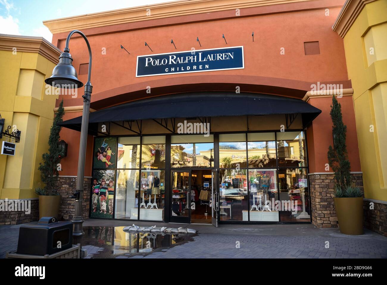 Closed Polo Ralph Lauren Store In Reopened Outlet Mall Stock Photo