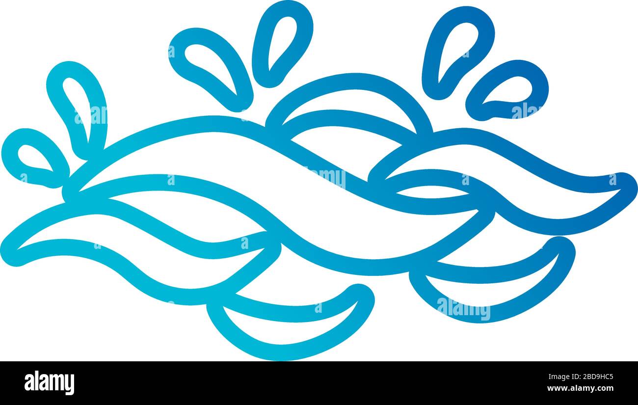 ocean water line gradient style icon Stock Vector Image & Art - Alamy