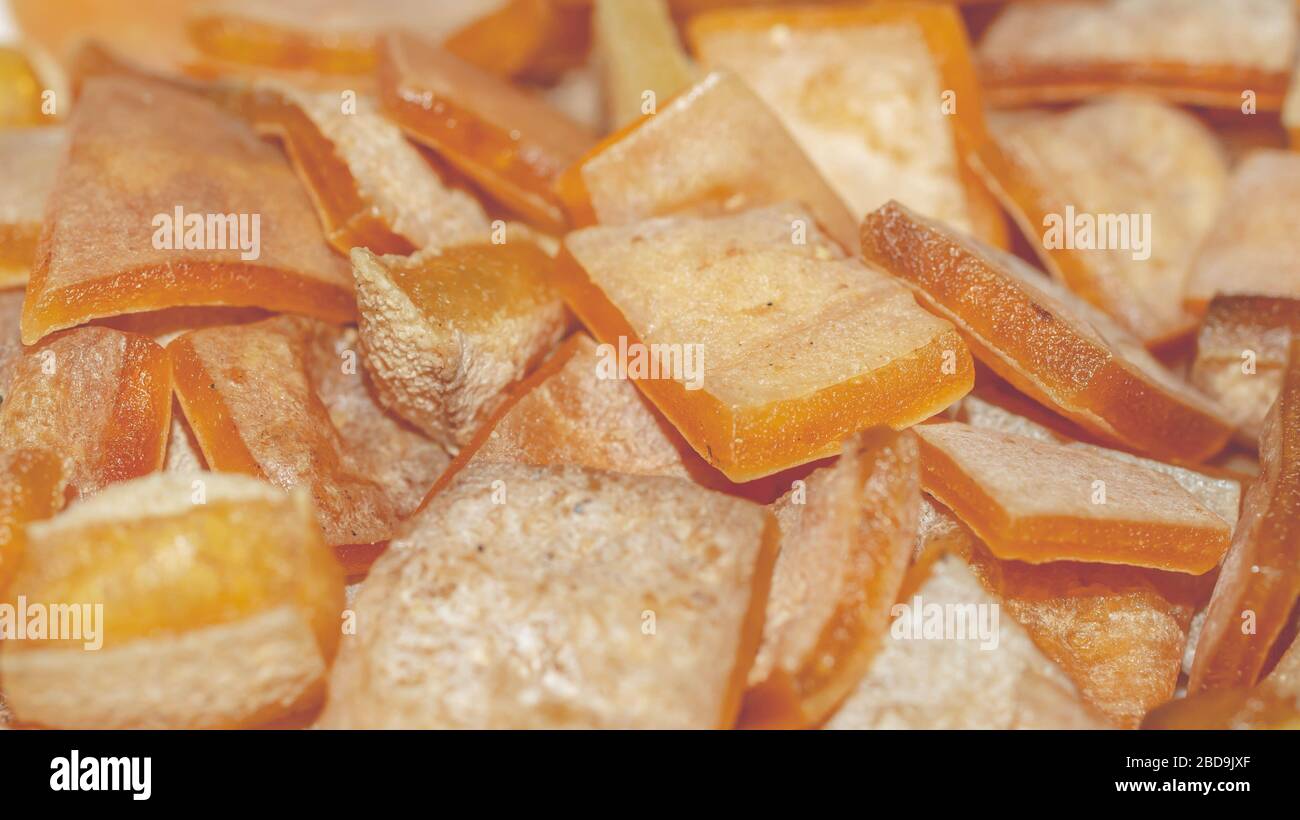 Raw Rambak / Krecek / Jangek before fried, traditional cracker from Indonesia made from cattle skin Stock Photo