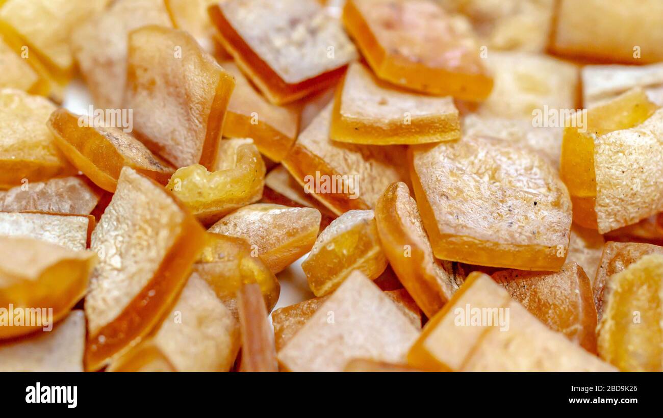 Raw Rambak / Krecek / Jangek before fried, traditional cracker from Indonesia made from cattle skin Stock Photo