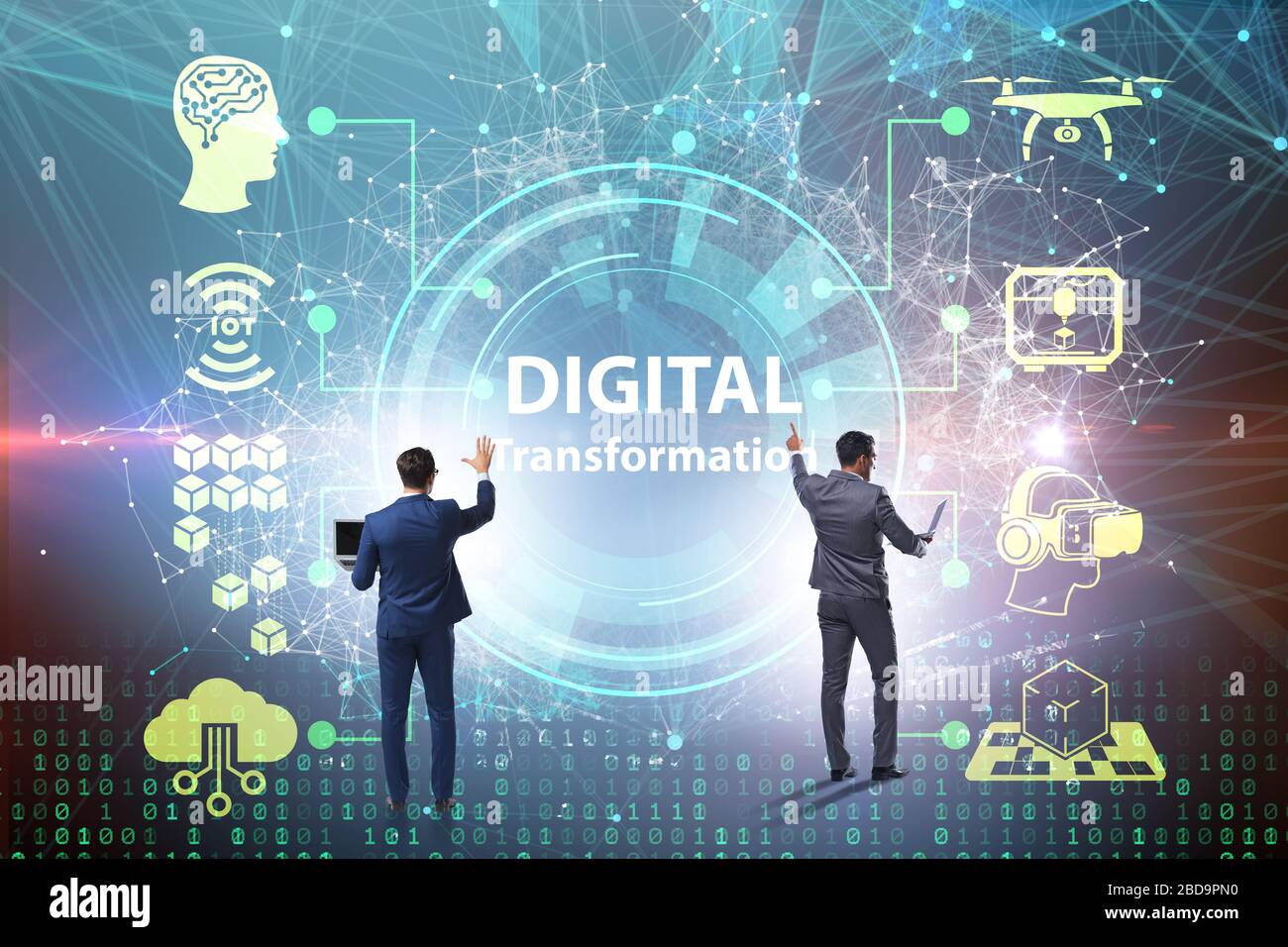The digital transformation and digitalization technology concept Stock ...