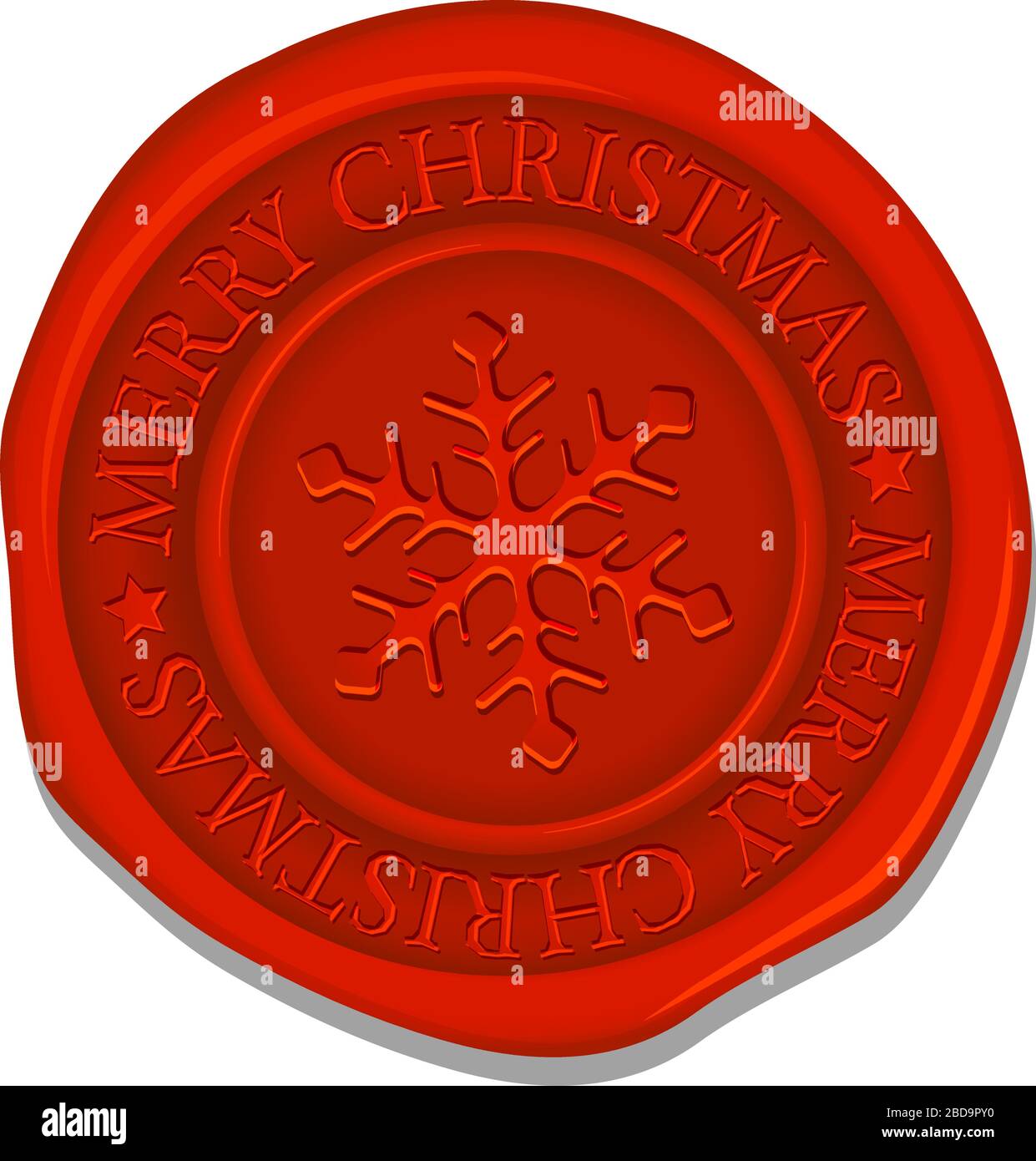 Premium Vector  Wax seal with ribbon. realistic stamp red festive