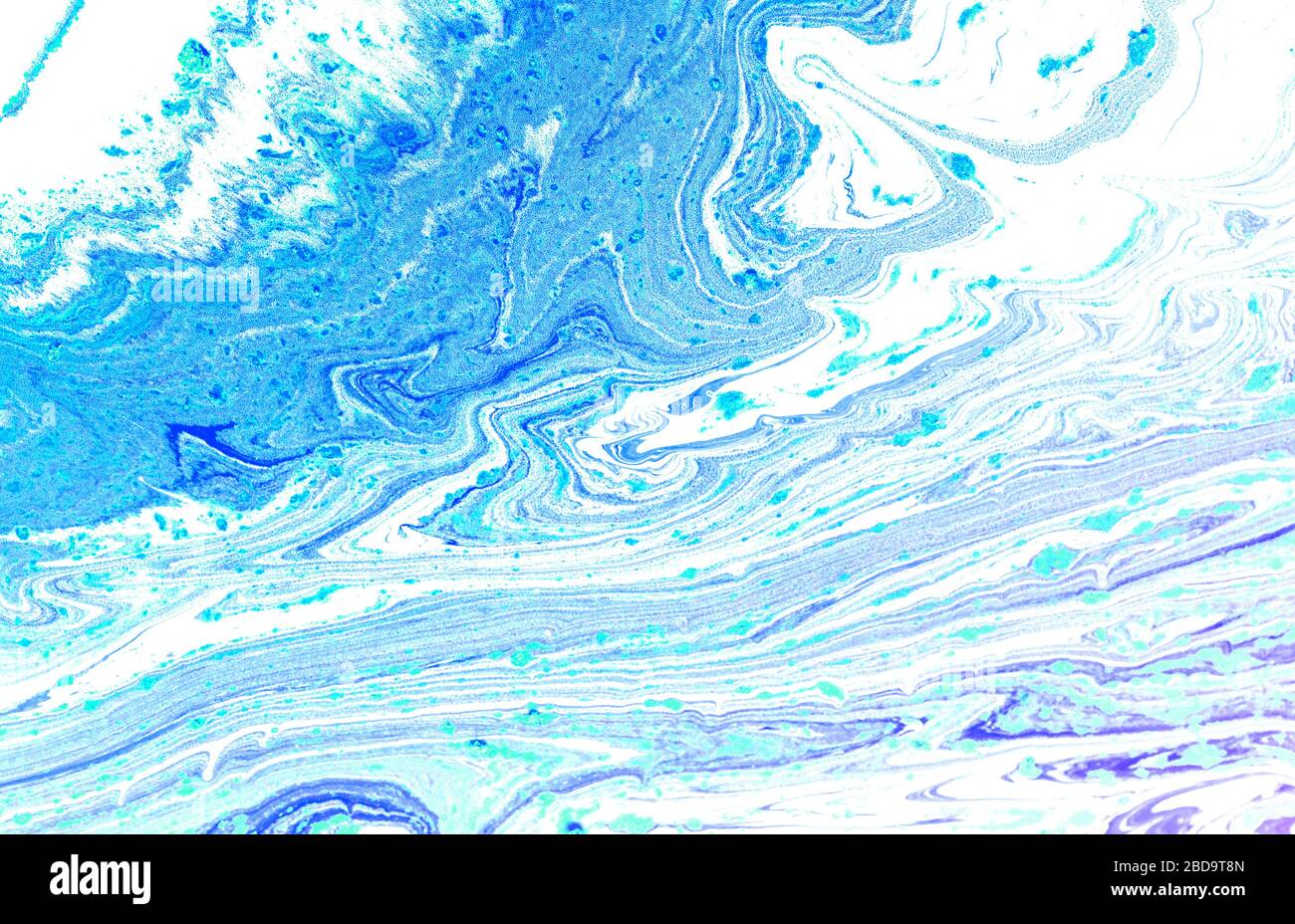 Marbled blue white abstract background liquid with flowing marble paint  texture Stock Photo - Alamy