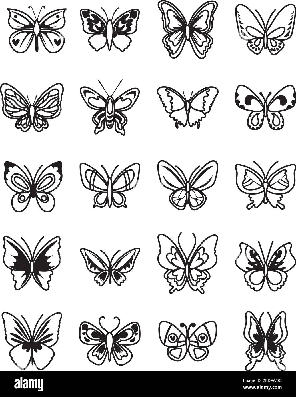 Peacock butterflies Stock Vector Images - Alamy