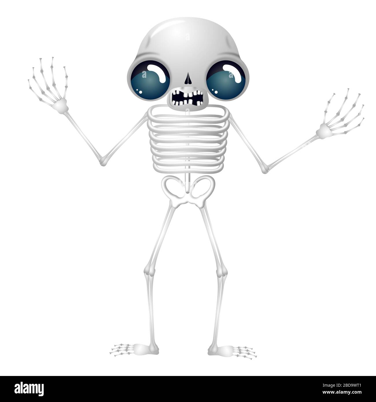 Skeleton - cartoon character isolated on white background Stock Photo - Alamy Skeleton - cartoon character isolated on white background Stock Photo - Alamy