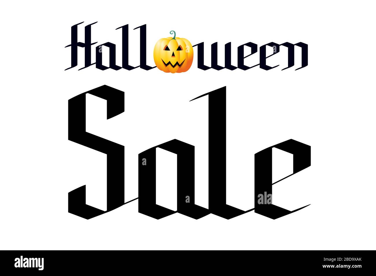 Halloween sale typography gothic font Stock Photo Alamy