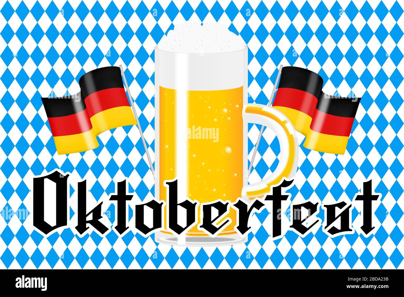 Oktoberfest flag of Germany, beer Stock Photo Alamy