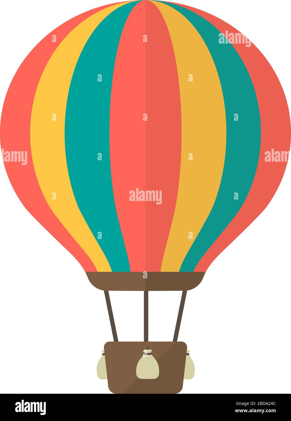 Hot air balloon flat vector illustration Stock Vector Image & Art - Alamy