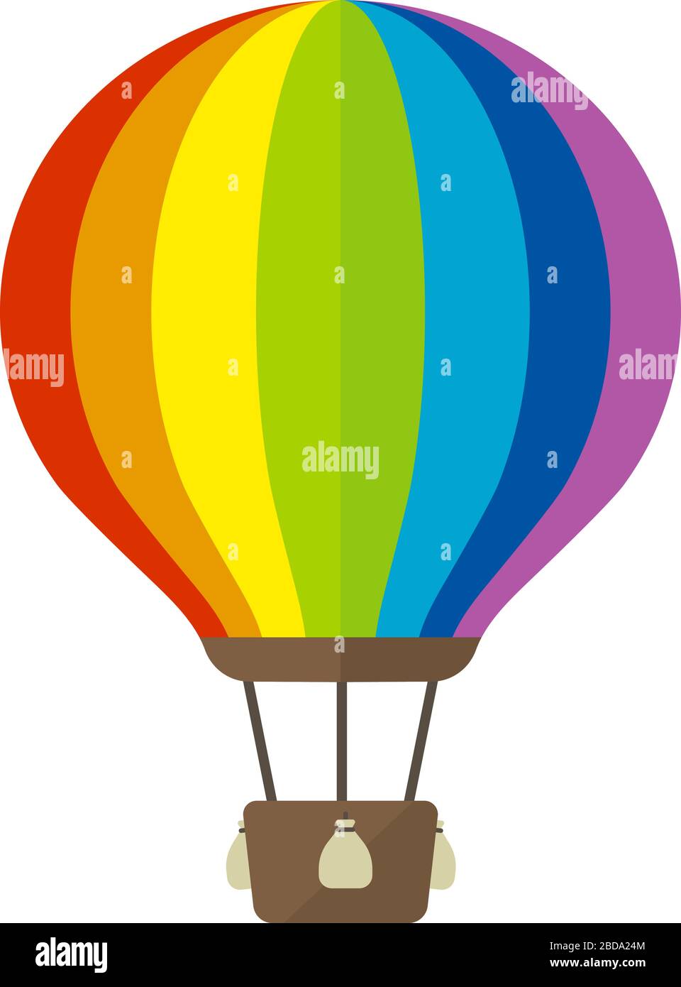 Hot air balloon flat vector illustration Stock Vector Image & Art - Alamy