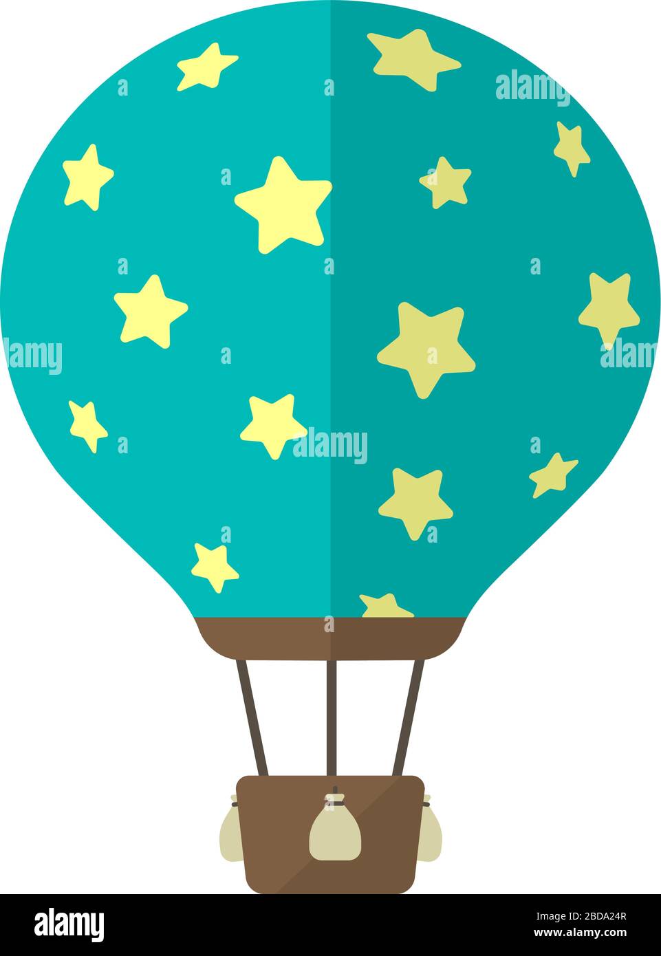 Hot air balloon flat vector illustration Stock Vector Image & Art - Alamy