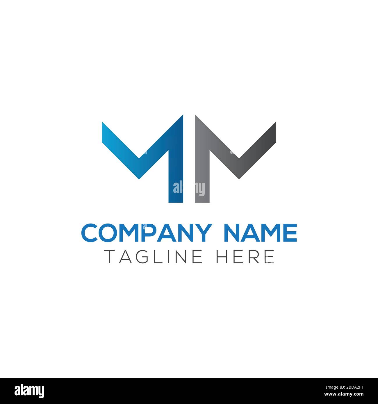 Mm Logo Initial Letter Design Template Stock Vector (Royalty Free