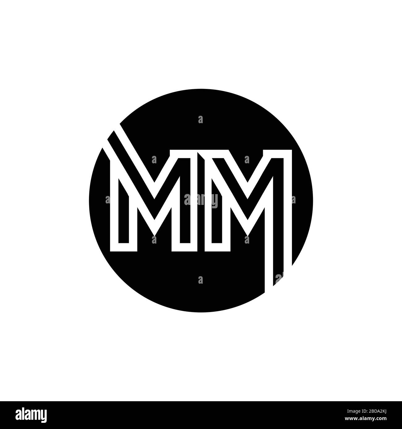 Premium Vector  Modern monogram initial letter mm logo design
