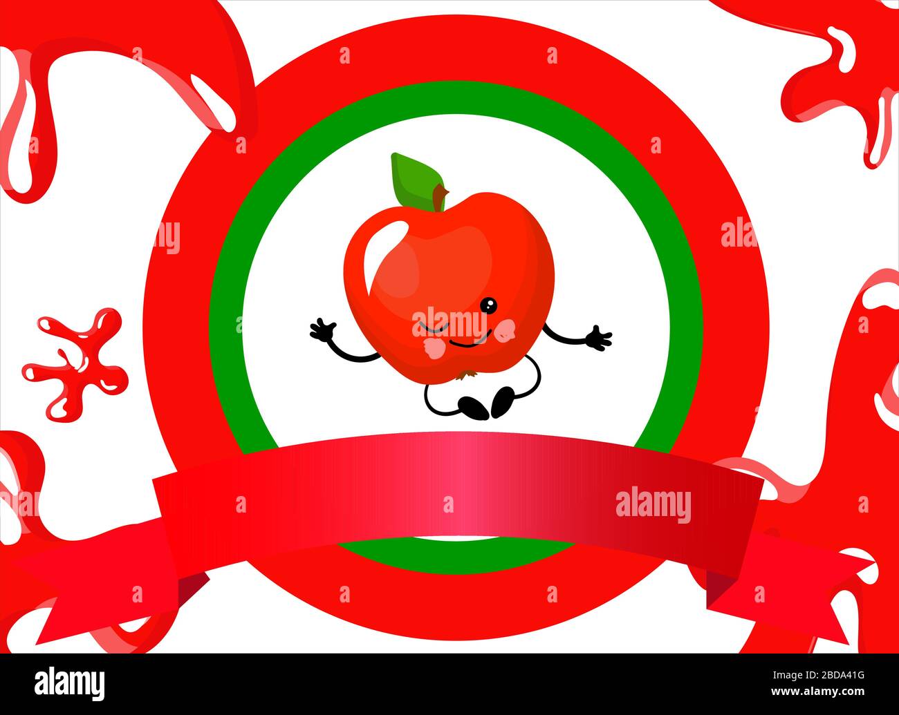 Funny apple fruit cartoon illustration hi-res stock photography and images  - Page 12 - Alamy