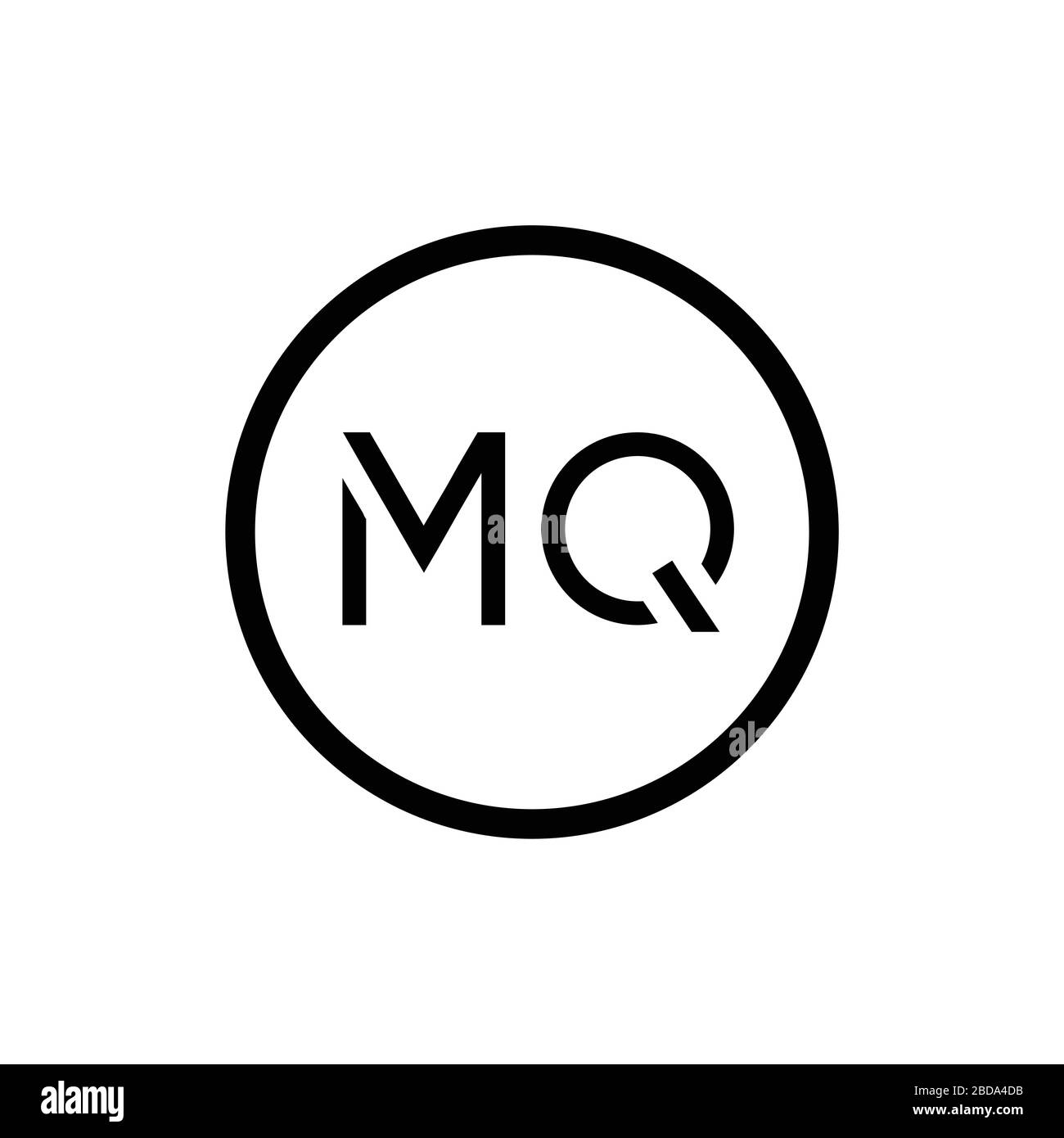 Initial Mq Letter Logo Design Vector Template Abstract Letter Mq Logo