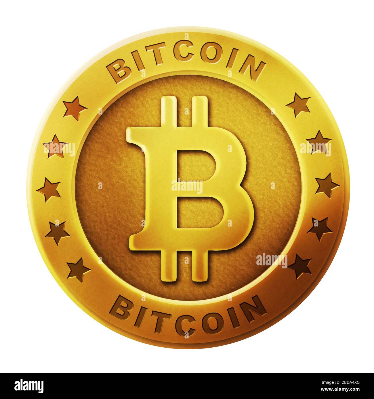 bitcoin image illustration (gold Stock Photo - Alamy