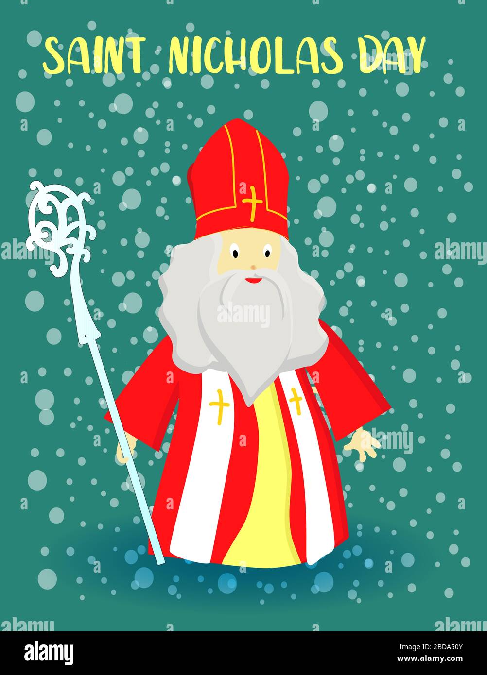 December. Day of sweets and gifts. Translation from Dutch Happy St