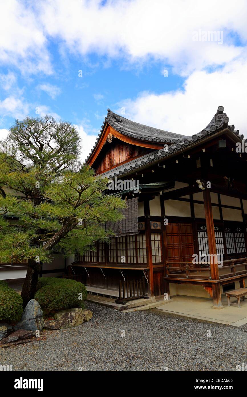 Traditional Japanese architecture in the Byodoin Complex at the city of ...