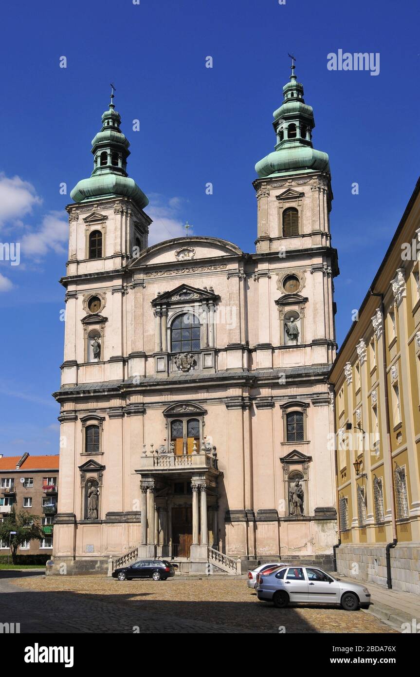 Catholic church of the Assumption of the Blessed Virgin Mary. Nysa, Opole Voivodeship, Poland. Stock Photo