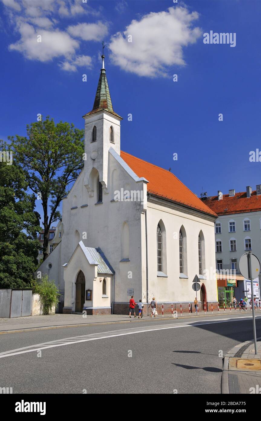 Church of the Annunciation of the Blessed Virgin Mary. Nysa, Opole Voivodeship, Poland. Stock Photo