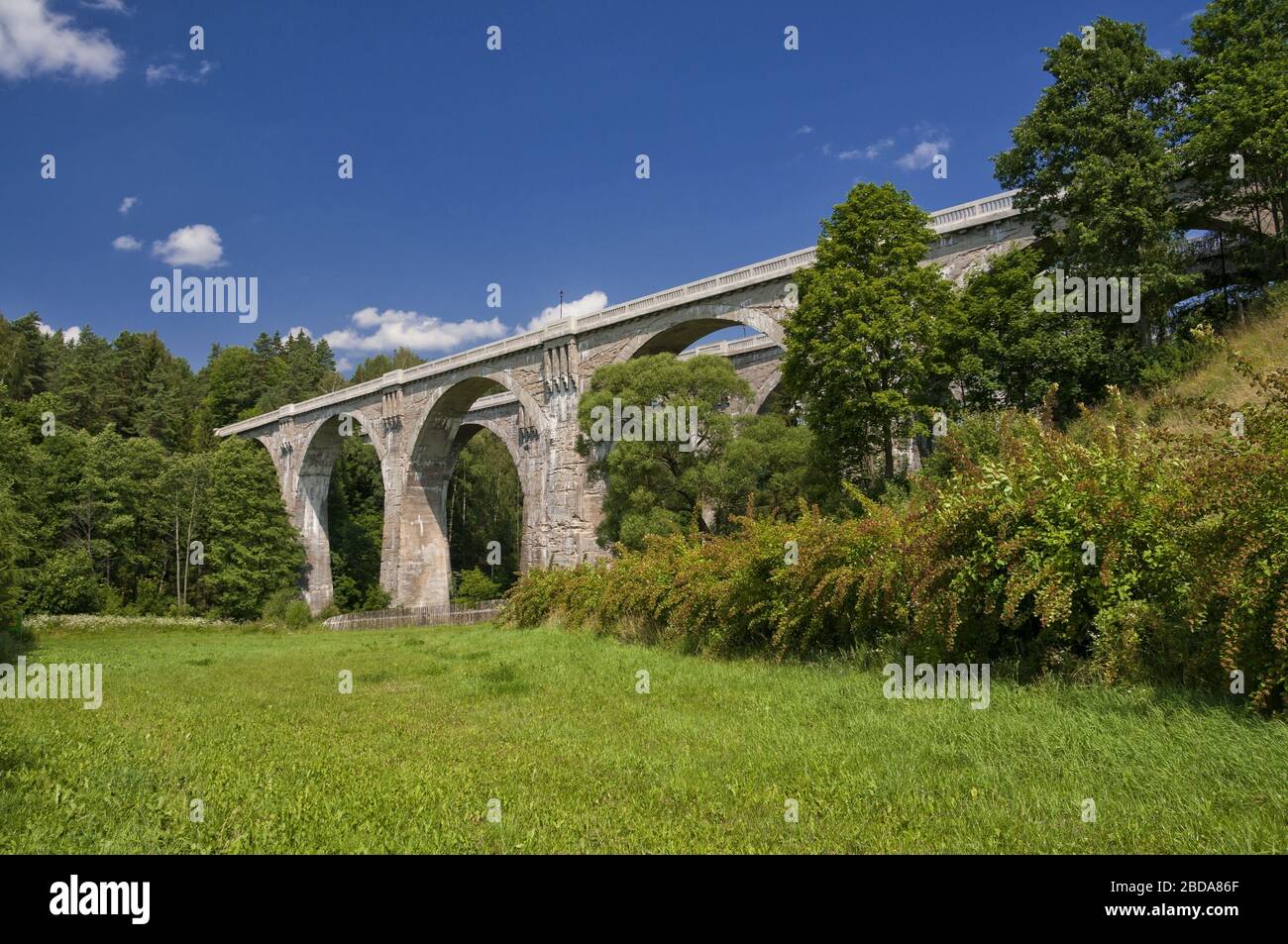 Stanczyki Bridges. Stanczyki, Warmian-Masurian Voivodeship, Poland. Stock Photo