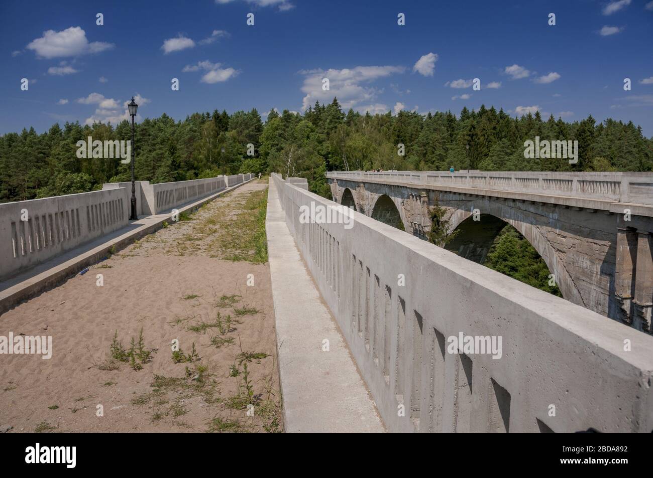 Stanczyki Bridges. Stanczyki, Warmian-Masurian Voivodeship, Poland. Stock Photo
