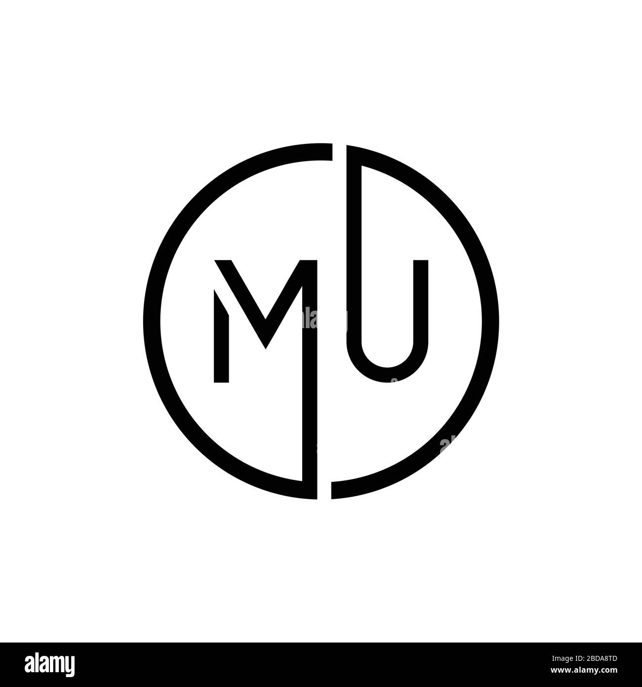 Initial MU letter Logo Design vector Template. Abstract Letter MU ...