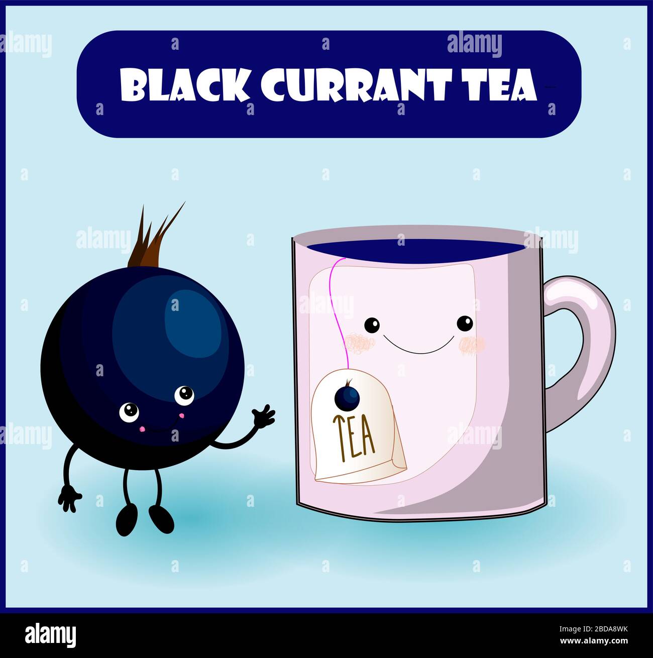 blackcurrant tea. Cup character 