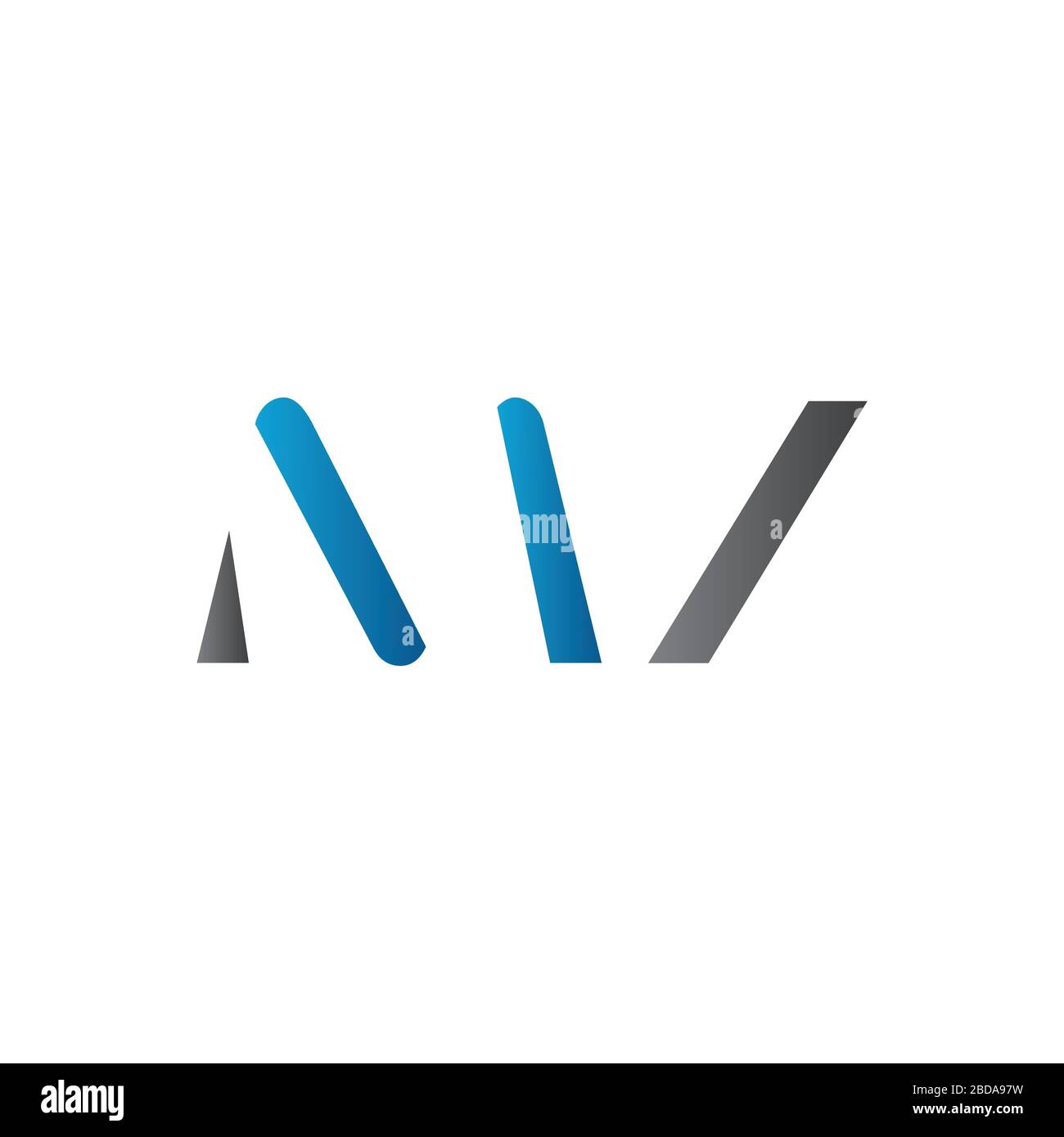 Initial MV letter Logo Design vector Template. Abstract Letter MV logo ...
