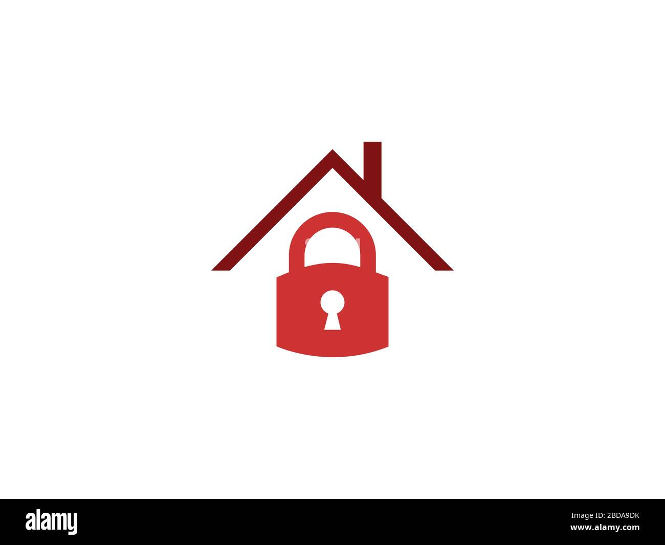 Stay home icon. Vector illustration, flat design. Stock Vector