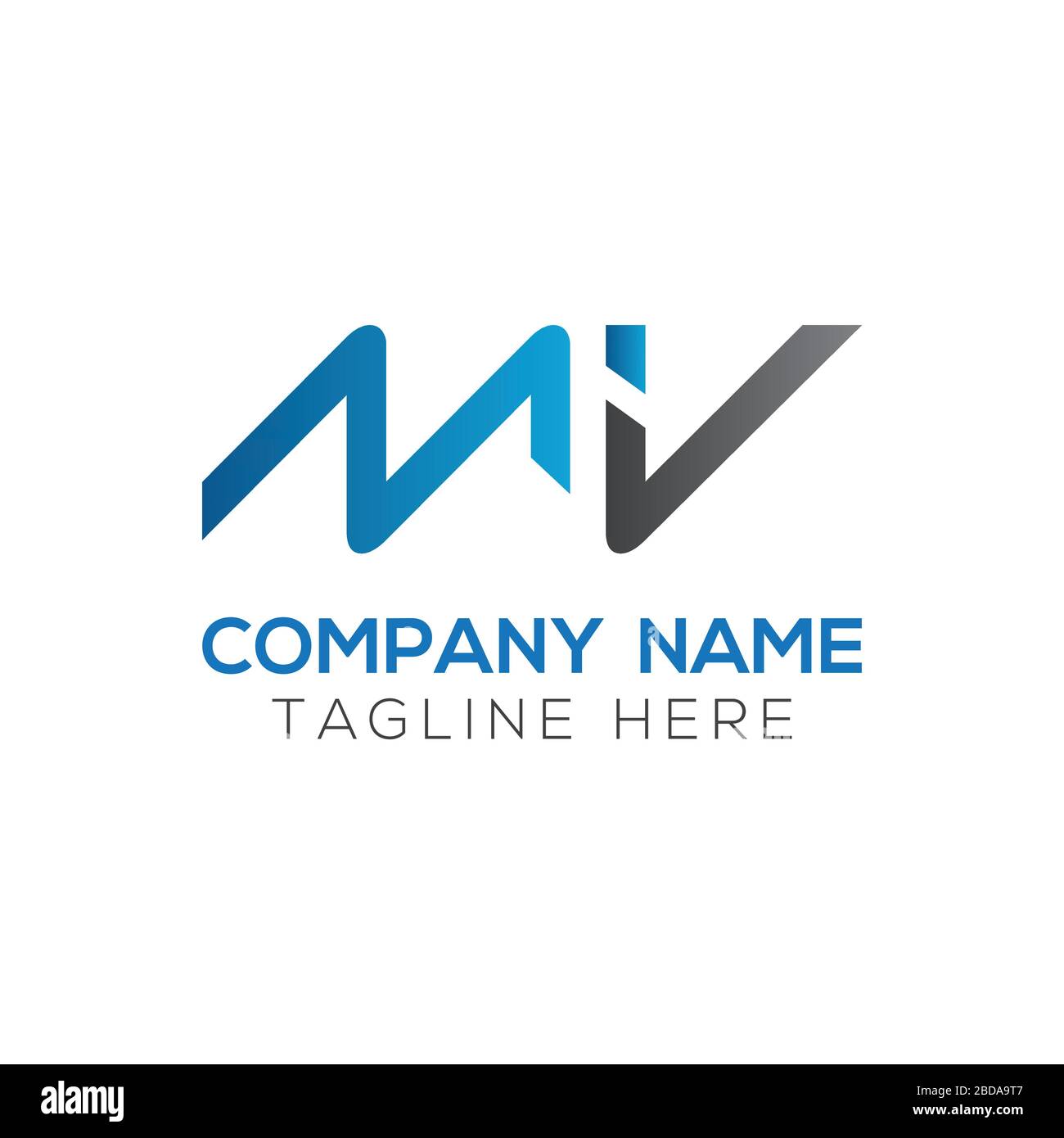 Initial MW letter Logo Design vector Template. Abstract Letter MW logo Design Stock Vector