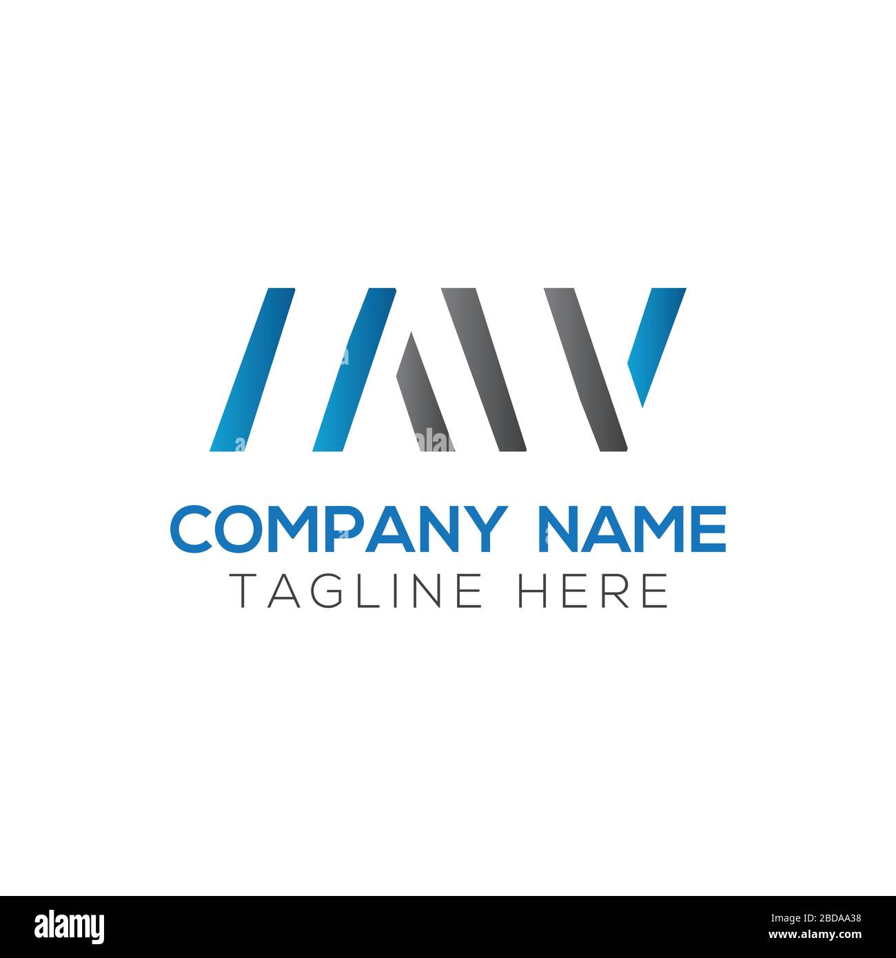 Initial MW letter Logo Design vector Template. Abstract Letter MW logo Design Stock Vector