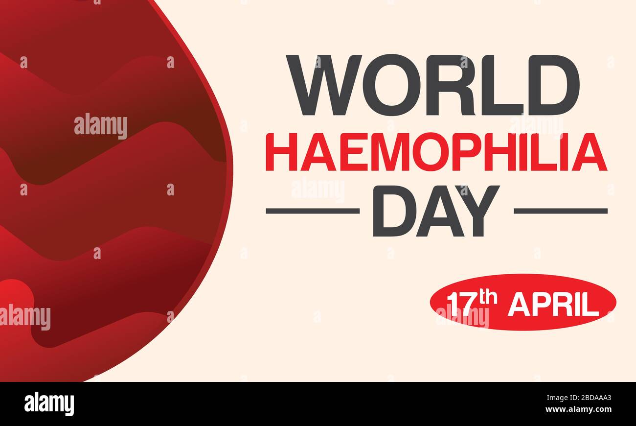 World Haemophilia Day 17th April Medical Vector Banner Template