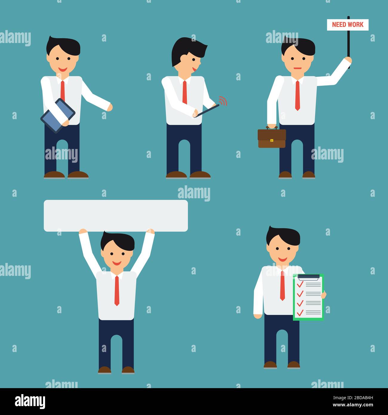 Flat businessmen set Stock Vector Image & Art - Alamy