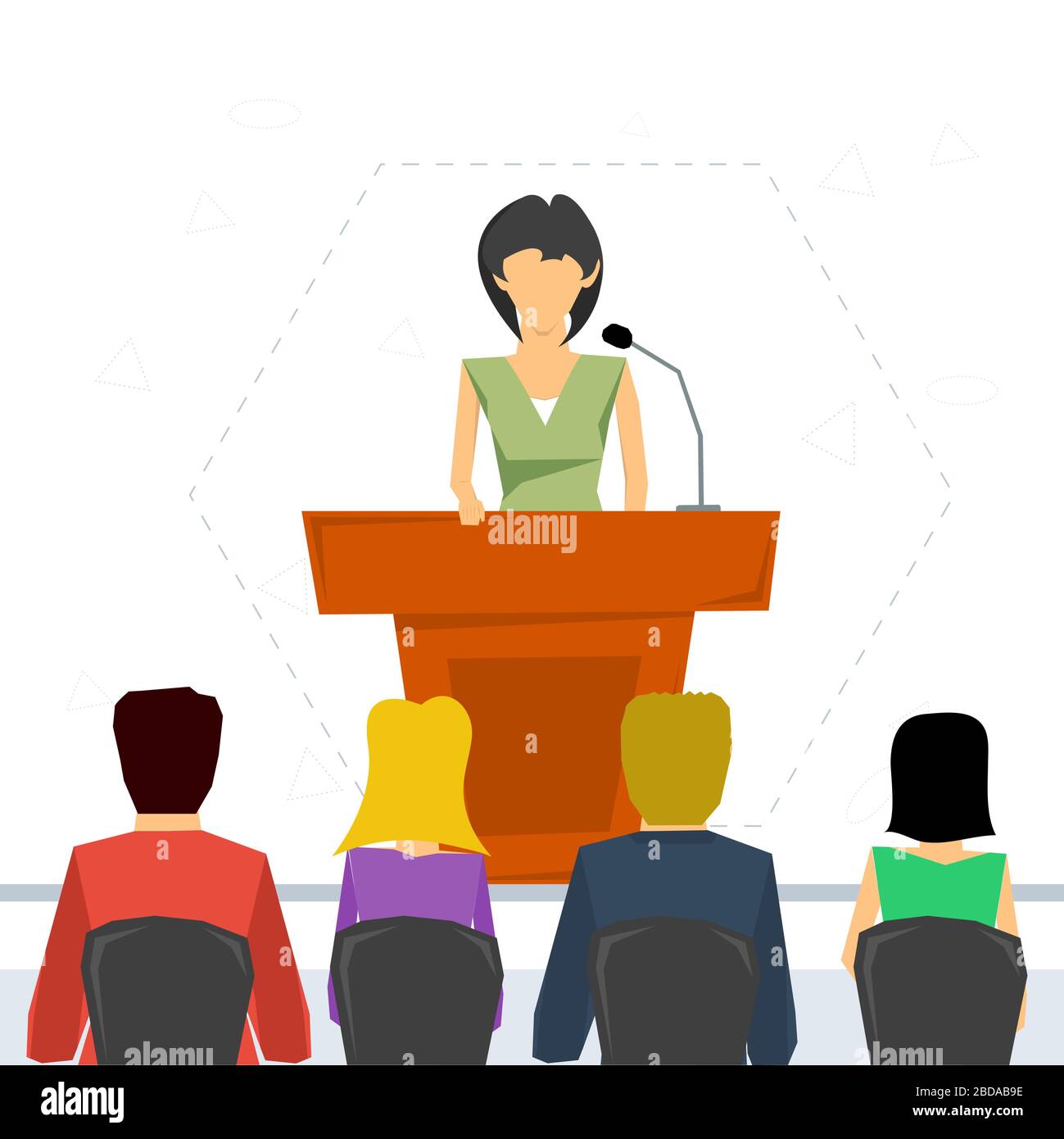 Public speaking Stock Vector Images Alamy
