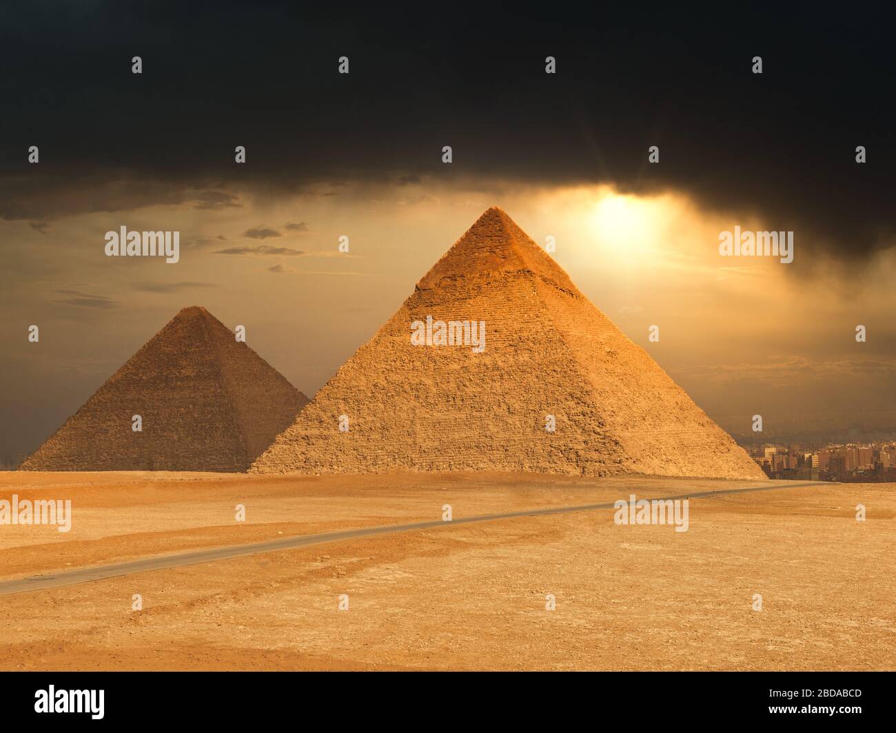 The famous pyramids at Giza in Egypt Stock Photo - Alamy