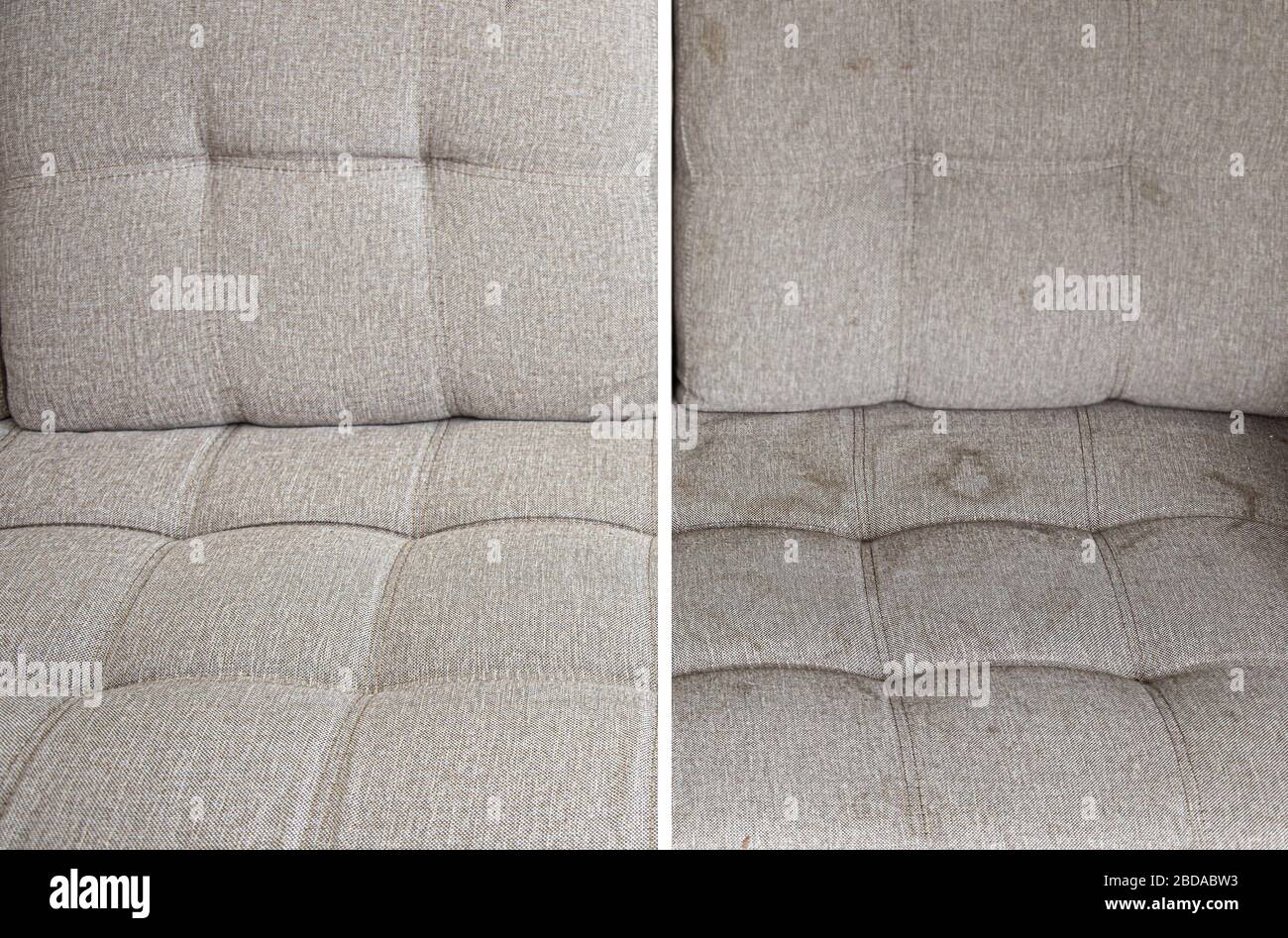 clean and dirty sofa before and after, Cleaning service clean sofa with