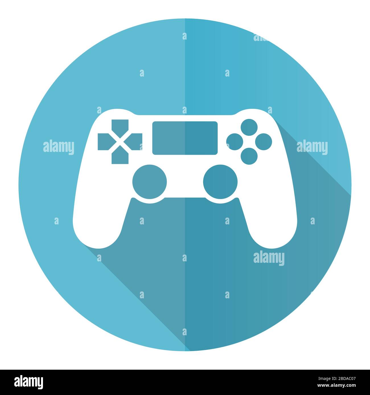 Wireless gaming controller blue round flat design vector icon isolated on  white background, gamepad illustration in eps 10 Stock Vector Image & Art -  Alamy